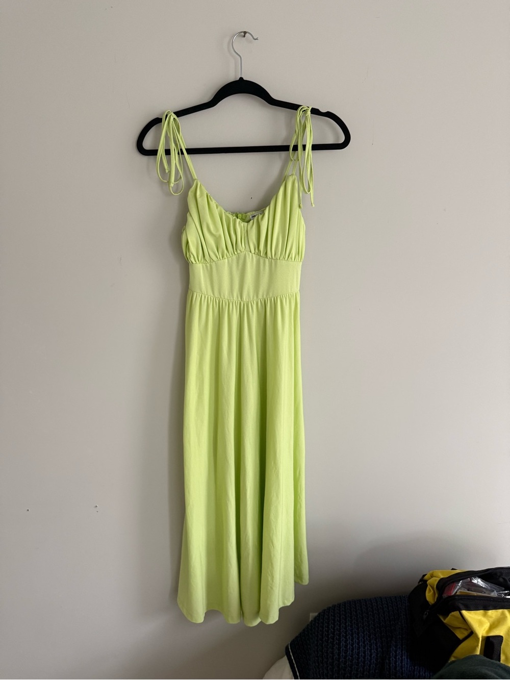 ASOS Light Green Tie-Shoulder Midi Dress
